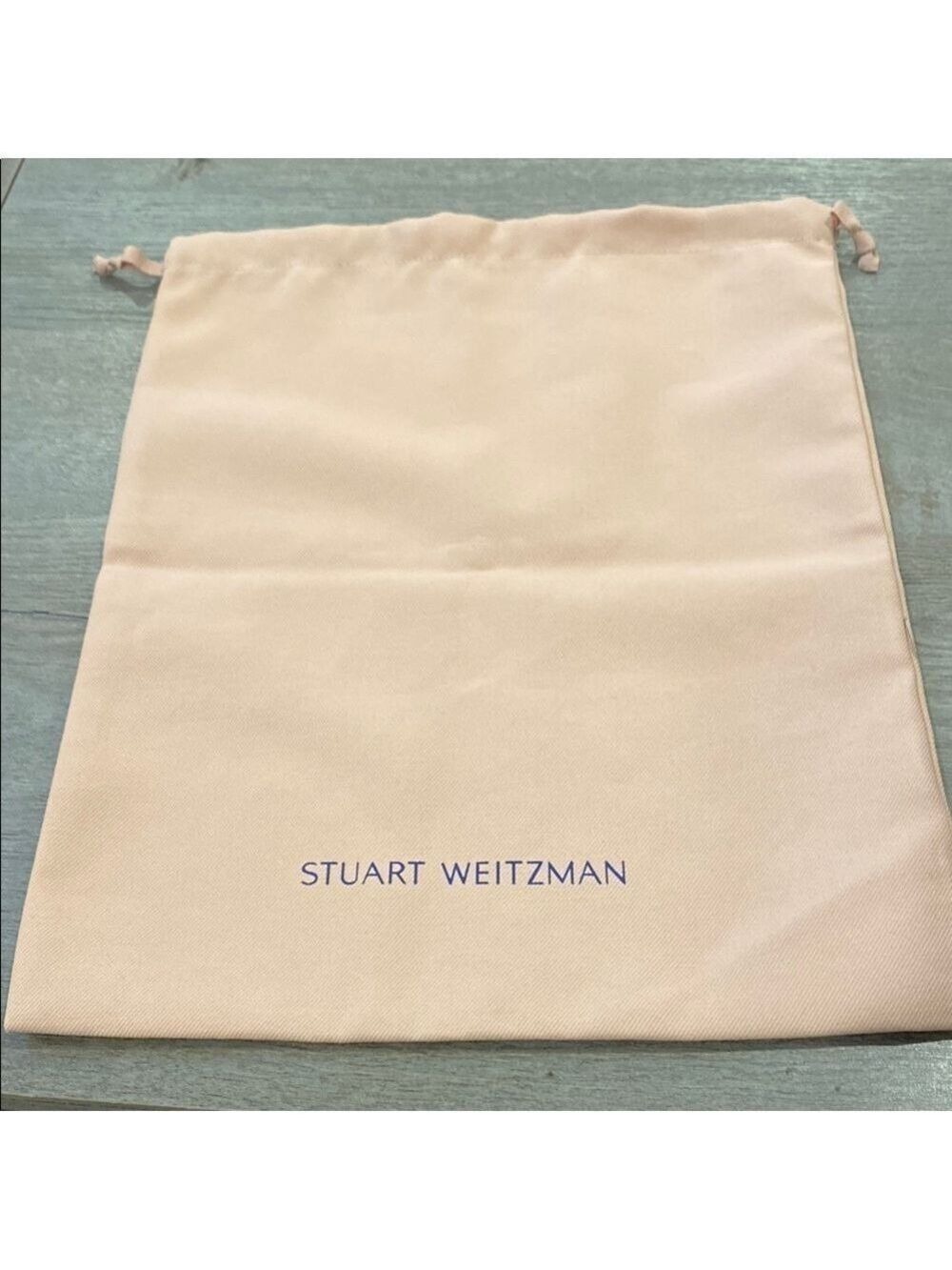 Stuart Weitzman 11” x 14” pink drawstring dustbag